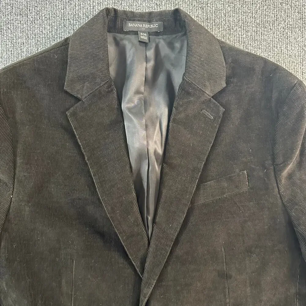 Banana Republic Men’s Corduroy Sport Coat Slim Fit Patch Pocket Brown Blazer 40R